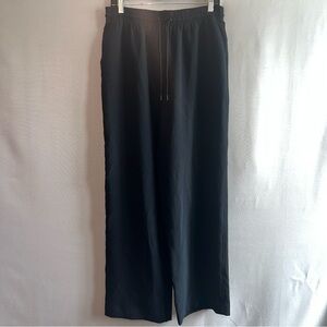 Aritzia Wilfred Black Wide Leg Drawstring Pants